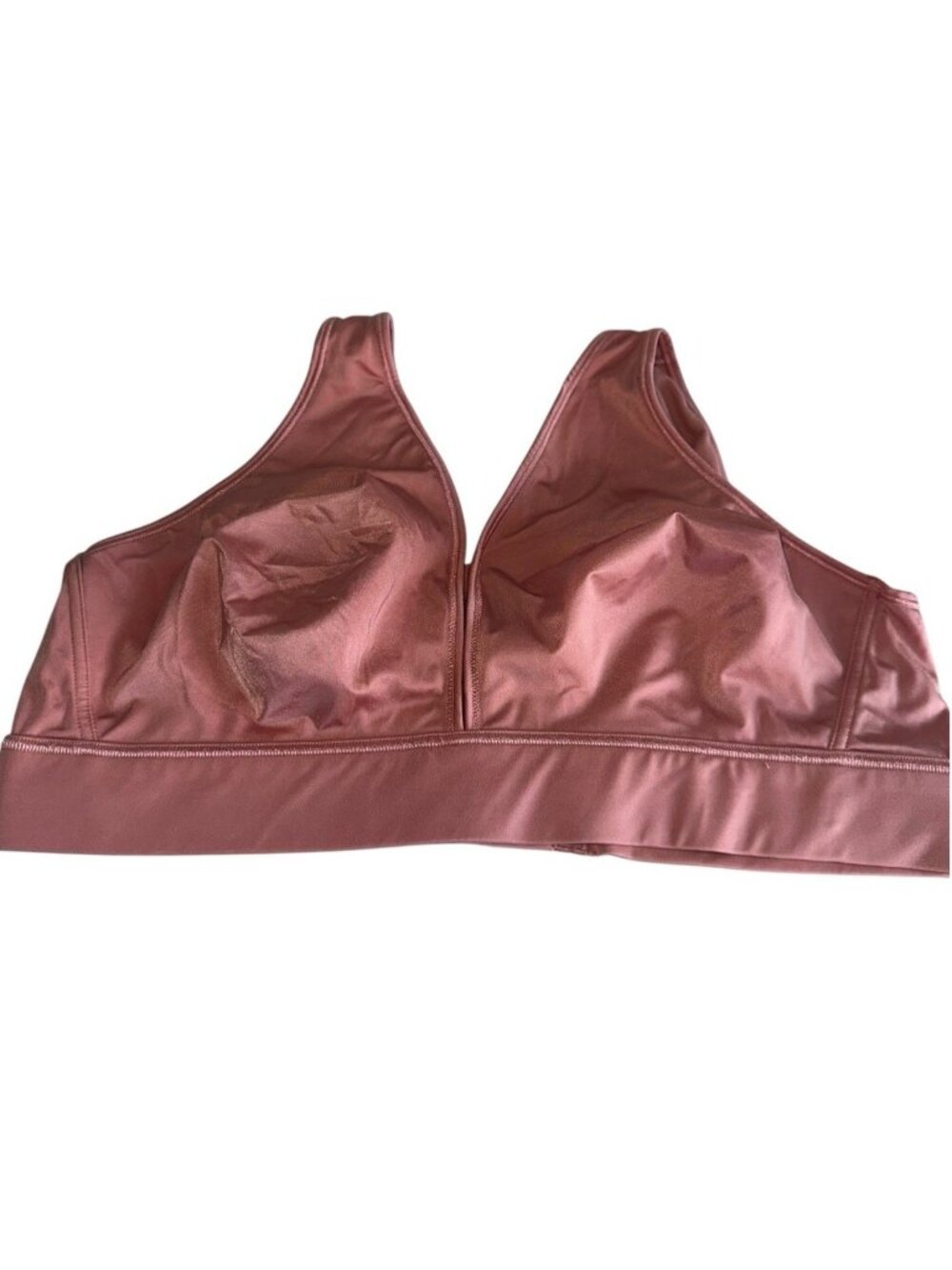 Jockey Womens Forever Fit V Neck Unlined Bra XXL Pink Wire Free